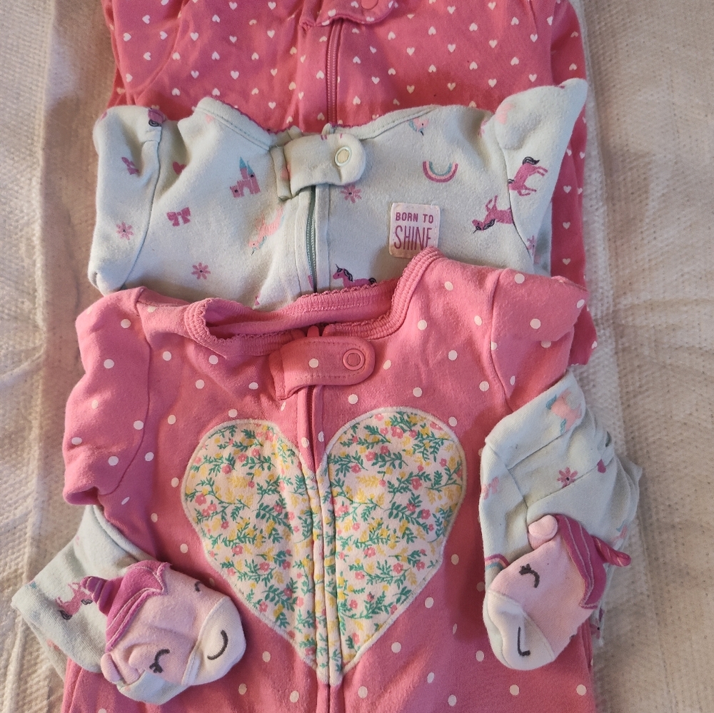 Gerber just one you, Carter's, 3 month, pink, lime green